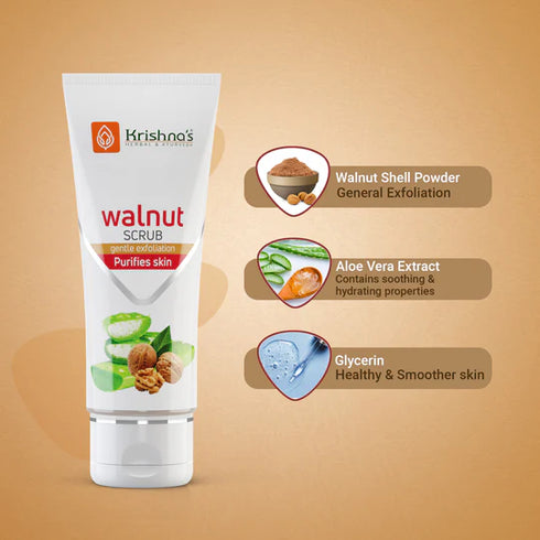 Krishna'S Herbal & Ayurveda Walnut Scrub